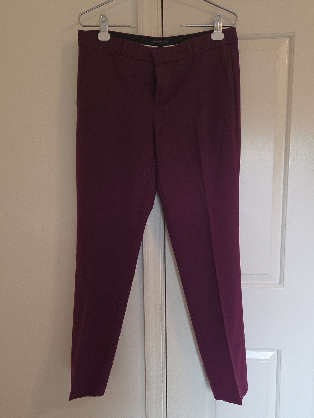 Banana Republic Ryan Women's Plum Straight-Leg Trousers 6